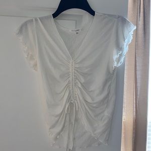 White crop top; size large but runs small